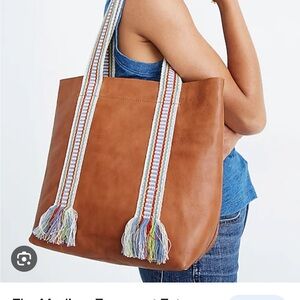 Madewell The Medium Transport Tote: Woven Handle Edition    New With Tags